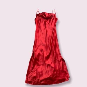 Gorgeous long red slip style dress